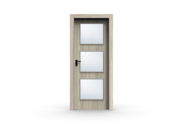 Εσωτερική πόρτα laminate με τζάμι 6T / latas doors / cfw
